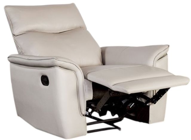 Furniture of America® Bienne Taupe Manual Recliner Chair-0
