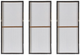 Olliix by Madison Park Dewy Forest 3 Piece Grey Abstract Gel Coat Canvas with Metallic Foil Embellishment Set-3