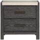 Magnussen Home® Plum Creek Ravenwood Black Nightstand with Marble Top-2