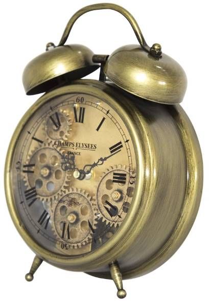 YHD Aged Bronze/Antique Brass Table Clock-2