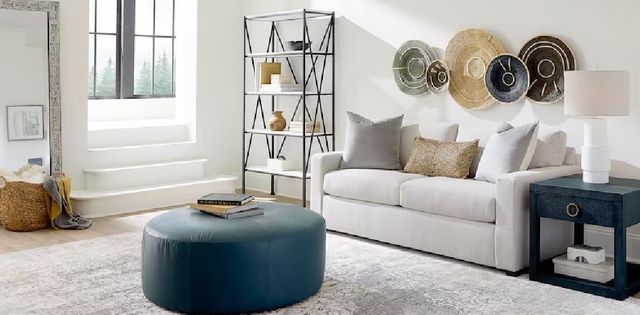 Bassett® Furniture Anson Chrome 80" Track Arm Sofa-4