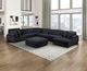 Homelegance® Traverse 7-Piece Black Modular Sectional with Reversible Chaise and Ottoman-1