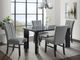 Elements International Bellini 5-Piece Grey Rectangular Dining Set-2