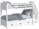 Elements International Hampton Kids White Youth Twin/Twin Loft Bed with Staircase and Trundle-0