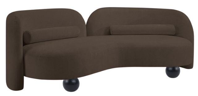 Meridian Furniture Daphne Brown Chenille Fabric Sofa-0