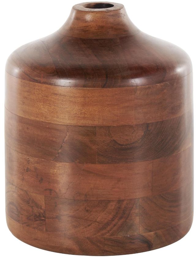 Deco Marche Brown Mosaic Strips Vase-0