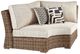 Signature Design by Ashley® Beachcroft 6-Piece Beige/Brown Fabric/Wicker L-Shape Outdoor Seating Set-2