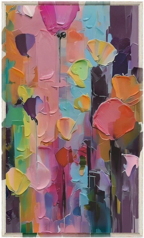 Classy Living Vibrant Flower Painting l Wall Art-0