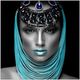 Classy Living Woman of Turquoise Rhinestones 40" Wall Art-0