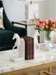 A & B Home White Trotting Horse Bookends-4