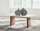 Signature Design by Ashley® Isanti White Cocktail Table with Brown Base-4