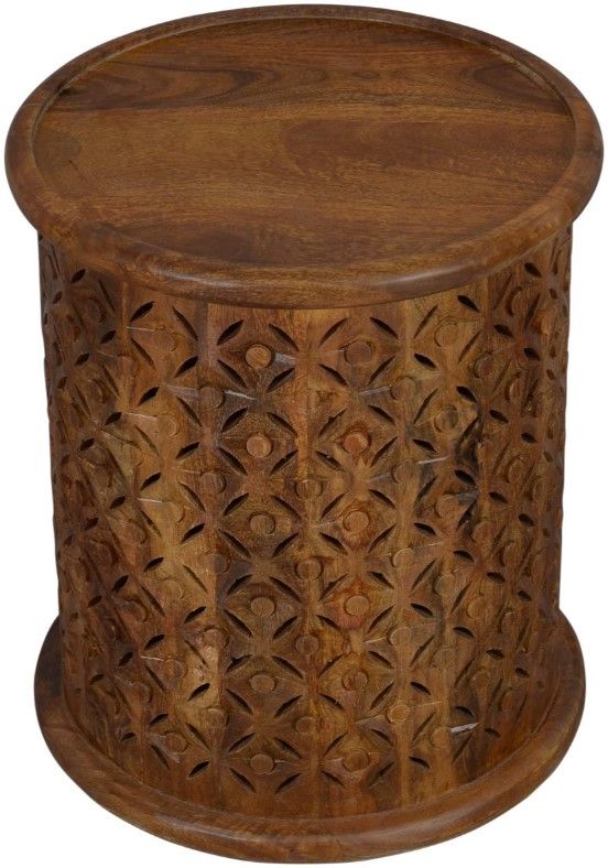 Jofran Inc. Global Archive Decker Mango Small Drum Table-1