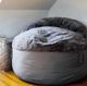 CordaRoy's® Nest Charcoal Bunny Fur Queen Adult Bean Bag Chair-2