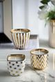 A & B Home Navya 3-Piece Gold/White Bling Candle Set-3