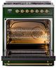 Ilve® Nostalgie II Series 30" Emerald Green Pro Style Dual Fuel Range-3