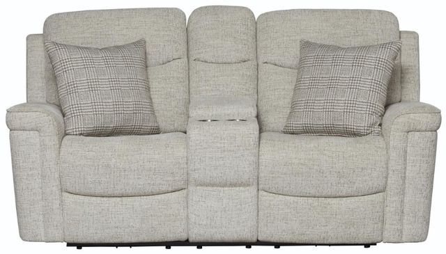 Corinthian Furniture Garland Alabaster 77" Power Reclining Loveseat with Console-0