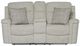 Corinthian Furniture Garland Alabaster 77" Power Reclining Loveseat with Console-0