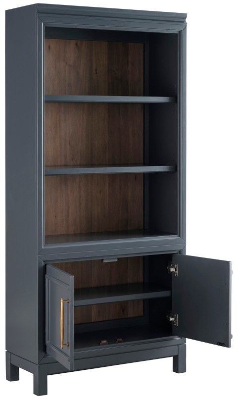 aspenhome® Alexander Midnight Door Bookcase-2