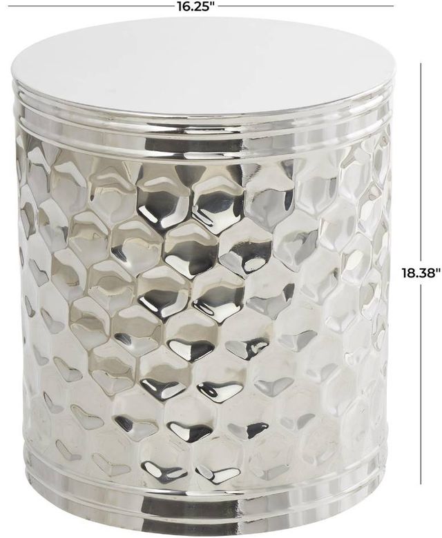 Deco Marche Silver Drum Table-2