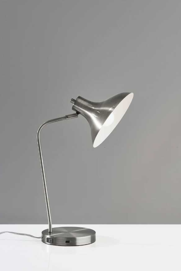 Adesso® Cleo Brushed Steel Desk Lamp-4