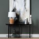 Crestview Collection Port Royal Natural Console Table with Black Base-1