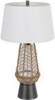 Cal® Lighting & Accessories Hanko Charcoal Grey Table Lamp-0