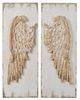 A & B Home 2-Piece Whitewashed Natural Wing Wall Decor Set-0