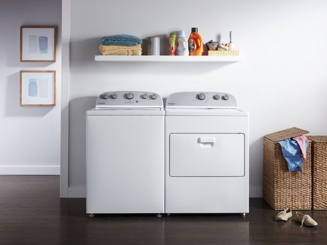Whirlpool Laundry Pair Whirlpool White Top Load Washer and Dryer