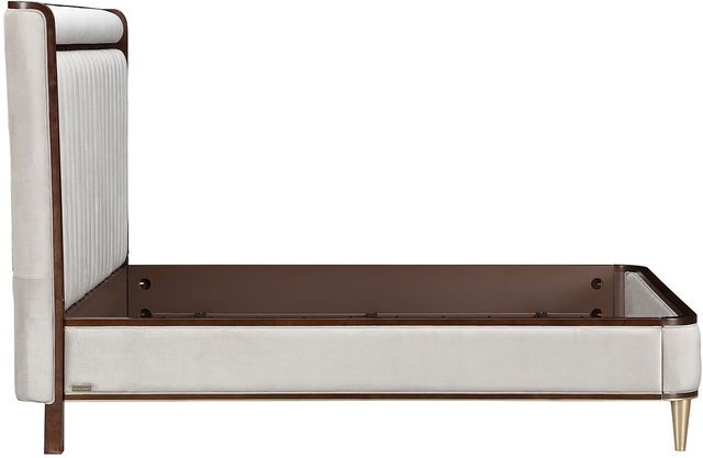 Michael Amini® Houston Mushroom Gray California King Channel Tufted Panel Bed-3