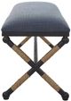 Uttermost® Firth Black/Light Brown/Navy Bench-4