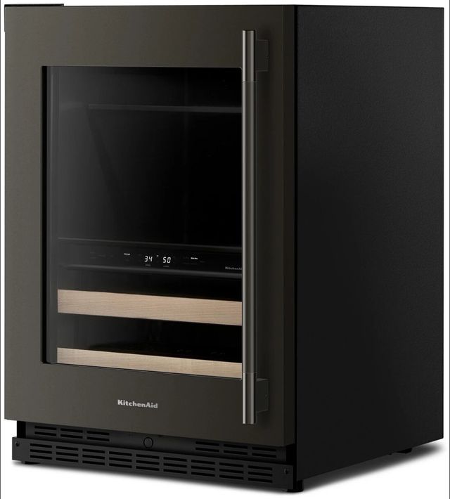 KitchenAid® 24" 4.8 Cu. Ft Black Ore Undercounter Beverage Center-3