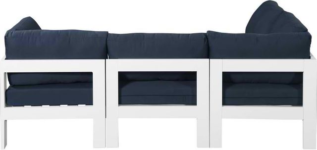 Meridian Furniture Nizuc 4-Piece Navy Outdoor Patio Modular Sectional Set-2