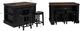 Powell® Penda Black Kitchen Island with Stools-2