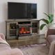 Bell'O® Manhasset Valley Pine Media Stand with Electric Fireplace Insert-3