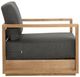 Dovetail Furniture Darlene Charcoal/Natural Fabric/Teak Outdoor Sofa Chair-3