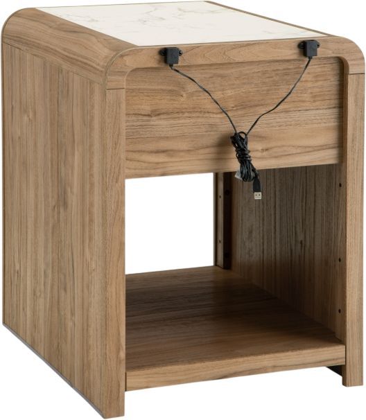 Signature Design by Ashley® Dovander Natural/White Rectangular End Table-4