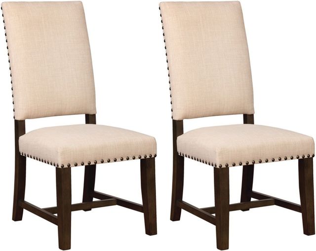 Coaster® Twain 2-Piece Beige Side Chairs-1