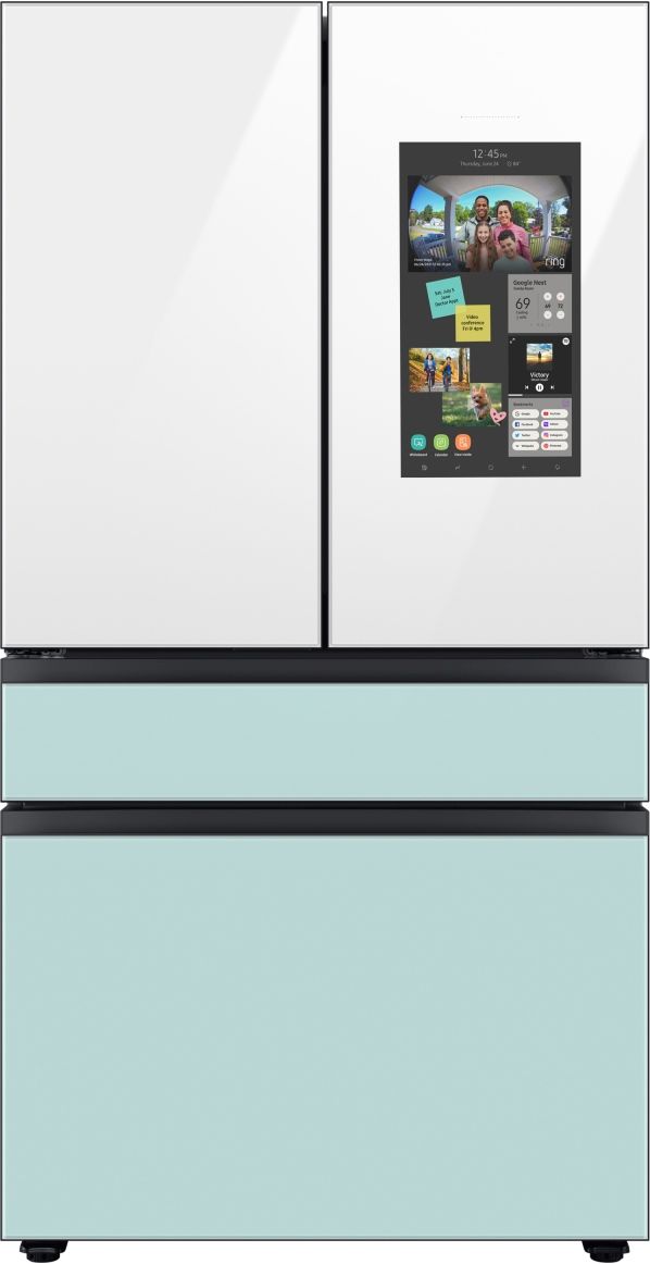 Samsung Bespoke 18" White Glass French Door Refrigerator Top Panel-3