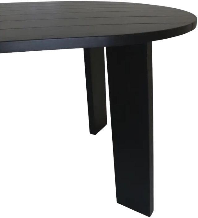 Moe's Home Collection Delta Black Teak Outdoor Oval Dining Table -3