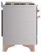 Ilve® Majestic III 40" Stainless Steel Pro Style Dual Fuel Liquid Propane Range with Triple Glass Door and Copper Trim-3