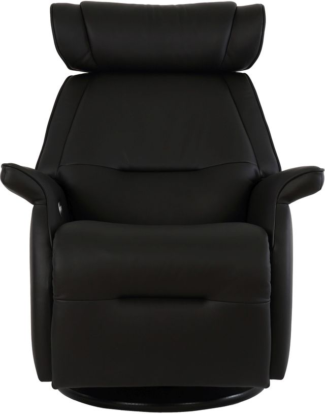 Fjords® Relax Miami Black Large Dual Motion Swivel Recliner-1