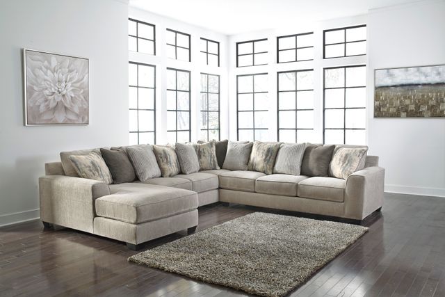 Benchcraft® Ardsley 4-Piece Pewter Left-Arm Facing Chaise Sectional-5