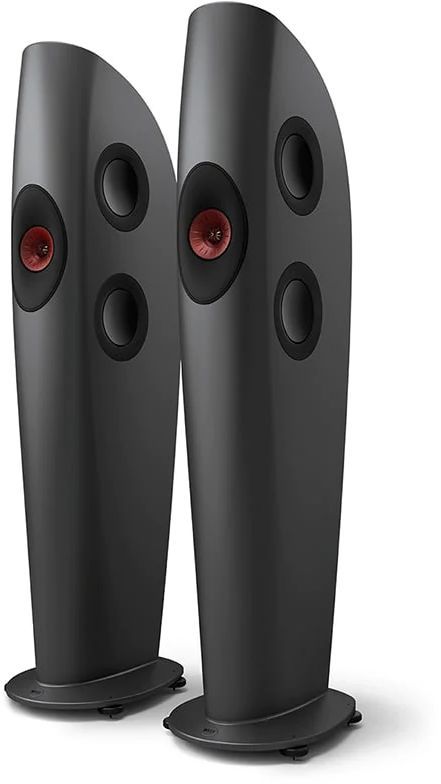 KEF Blade Two Meta Charcoal Gray/Red Floor Standing Speaker A&B TV