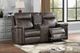 New Classic® Home Furnishings Quade Mocha Dual Manual Reclining Loveseat-1