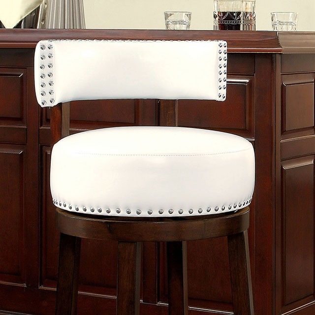 Furniture of America® Shirley 2-Piece Dark Oak/White Counter Stool Set-1