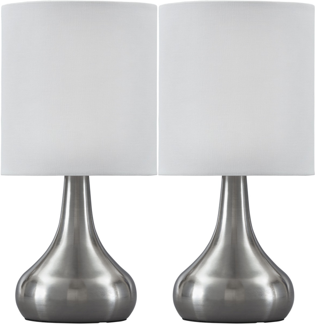 Signature Design by Ashley® Camdale 2-Piece Silver Table Lamp Set-0