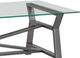 Bassett Mirror Ross Glass Top Cocktail Table with Gunmetal Base-2