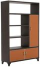 Michael Amini® 21 Cosmopolitan™ Diablo Orange/Umber Left-Door Bookcase-0