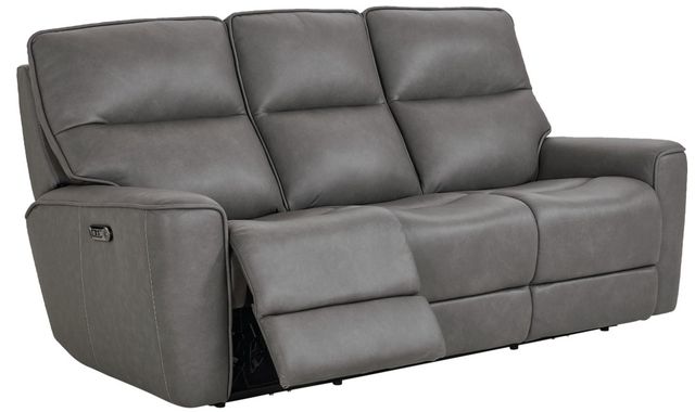 Bassett® Furniture Club Level Kenneth Gunmetal Power Reclining Sofa-2