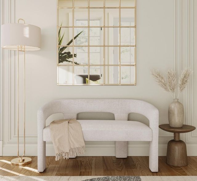 Jofran Inc. Urban Archive Gwen Natural Upholstered Dining Bench-1